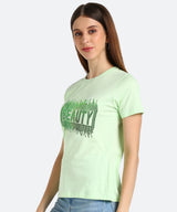 Women Sequins Motifs Embellished Cotton T-shirt
