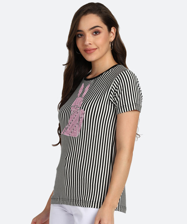 Women's Sequin Motifs Embellished cotton T-shirt
