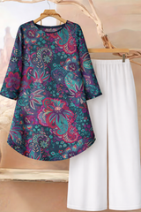 🌸 Spandex Floral Printed Top & Pant Set 🌸