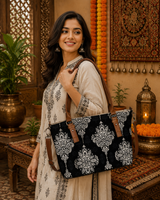 Big Paisley Print Canvas Tote Bag