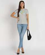 Women's Sequin Motifs Embellished cotton T-shirt