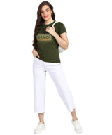 Shimmer in Style with the Pack of 2 Women's Cotton Sequins Motifs T-Shirts