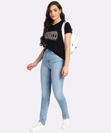 Women's Cotton Sequin Motif T-Shirt Combo