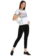 Shimmer in Style with the Pack of 2 Women's Cotton Sequins Motifs T-Shirts