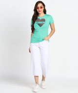 Women's Sequin Motifs Embellished cotton T-shirt