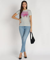 Women's Sequins Motifs Embellished Cotton T-shirt