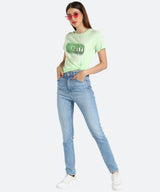 Women Sequins Motifs Embellished Cotton T-shirt