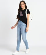 Women’s Cotton Sequin Motifs T-Shirt Combo Pack of 2