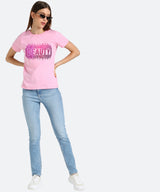 Women's Sequins Motifs Embellished Cotton T-shirt