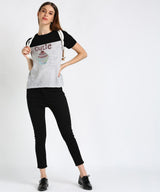 Women's Sequins Motifs Embellished Cotton T-shirt