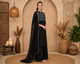 Women’s Embroidered Rayon Kurti Palazzo Set | Elegant Ethnic Co-ord Set