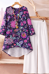 🌸 Spandex Floral Printed Top & Pant Set 🌸