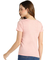 Women's Sequins Motifs Embellished Cotton T-shirt