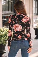 🌸 Floral Printed Spandex Bodyfit Top 🌸