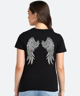 Women's Sequin Motifs Embellished cotton T-shirt