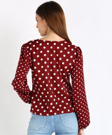 Timeless Elegance: Women's Polka Dot Top