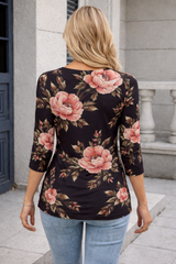 🌸 Floral Printed Spandex Top 🌸