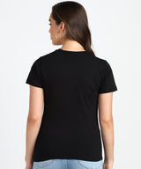 Women’s Cotton Sequin Motifs T-Shirt Combo Pack of 2
