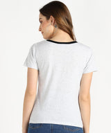 Women's Sequins Motifs Embellished Cotton T-shirt