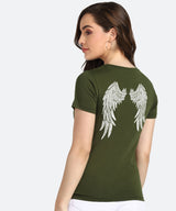 Women's Sequin Motifs Embellished cotton T-shirt