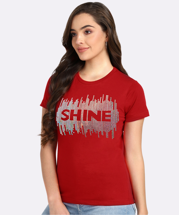 Women’s Cotton Sequin Motif T-Shirt Pack of 3 – Just ₹799 | MRP ₹3,099