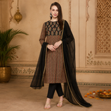 Women Block print A line kurti pant set