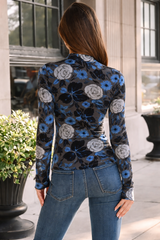 🌸 Floral Printed Spandex Bodyfit Top 🌸