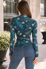 🌸 Floral Printed Spandex Bodyfit Top 🌸