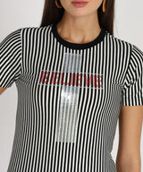 Women's Sequin Motifs Embellished cotton T-shirt