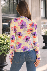 🌸 Floral Printed Spandex Bodyfit Top 🌸