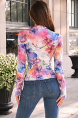 🌸 Floral Printed Spandex Bodyfit Top 🌸