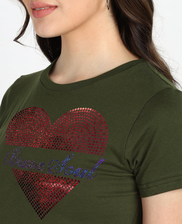 Women's Sequin Motifs Embellished cotton T-shirt