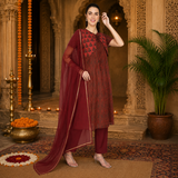 🌸 Women’s Ethnic Printed Kurti jacket & Pant Set