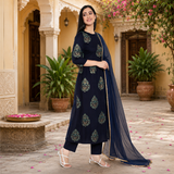 🌸 Women’s Ethnic Printed Kurti & Pant Set