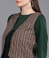 🌺 Women’s Ethnic Printed Jacket Kurti & Palazzo Set