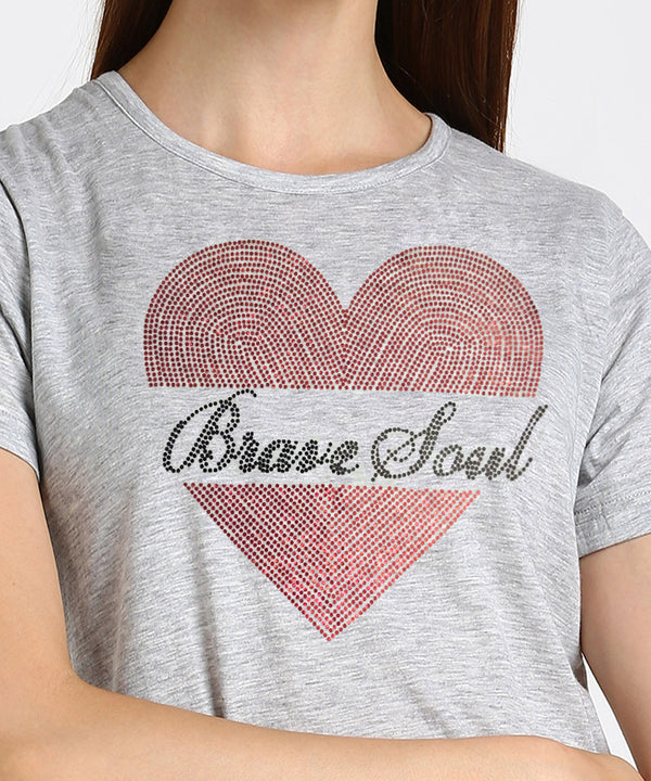 Women's Sequin Motifs Embellished cotton T-shirt