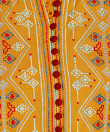 Women’s Embroidered Mustard Rayon Kurti Palazzo dupatta Set | Elegant Ethnic Co-ord Set