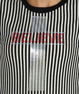 Women's Sequin Motifs Embellished cotton T-shirt