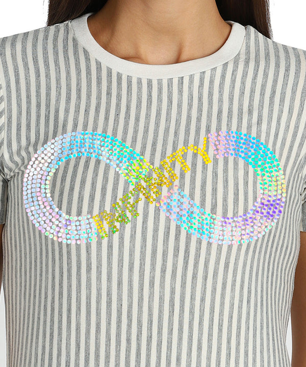 Women's Sequin Motifs Embellished cotton T-shirt