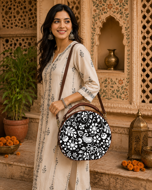 Introducing Floral Print Canvas Sling Bag