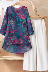 🌸 Spandex Floral Printed Top & Pant Set 🌸