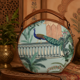 Mughal Garden Print Canvas Sling Bag