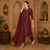 Ethnic cotton printed kurti pant set