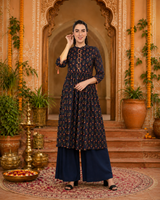 3-Piece Printed Cotton Kurti Combo – Stylish Ethnic Collection