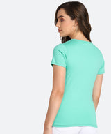 Women Sequins Motifs Embellished Cotton T-shirt