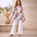 🌸 Spandex Floral Printed Top & Pant Set 🌸