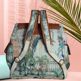 Mughal Garden Print Canvas Backpack