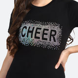 Women Sequins Motifs Embellished Cotton T-shirt