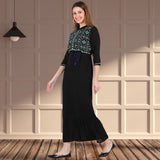 Timeless Elegance: Women's Embroidered Ankle-Length Kurti