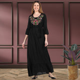 Graceful Charm: Women’s Embroidered Ankle Length Kurti